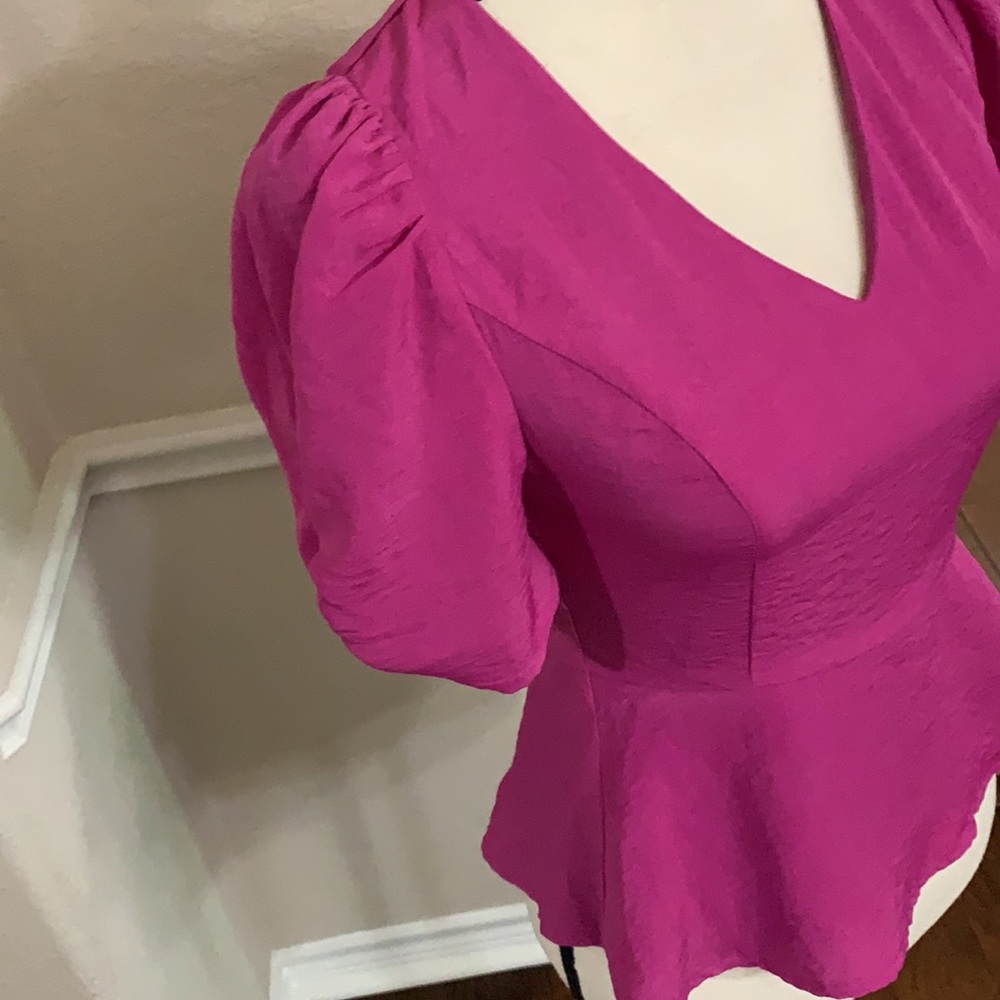 Dee Elly purple peplum top Size S - Picture 5 of 16